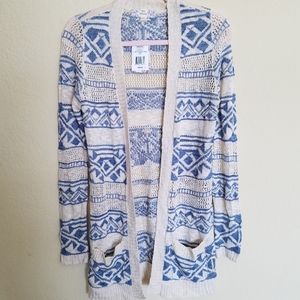 Blue and Cream Cardigan